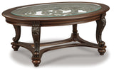 Norcastle Coffee Table with 1 End Table in Dark Brown from Ashley - Luna Furniture