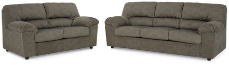 Norlou Sofa and Loveseat in Flannel - PKG014498