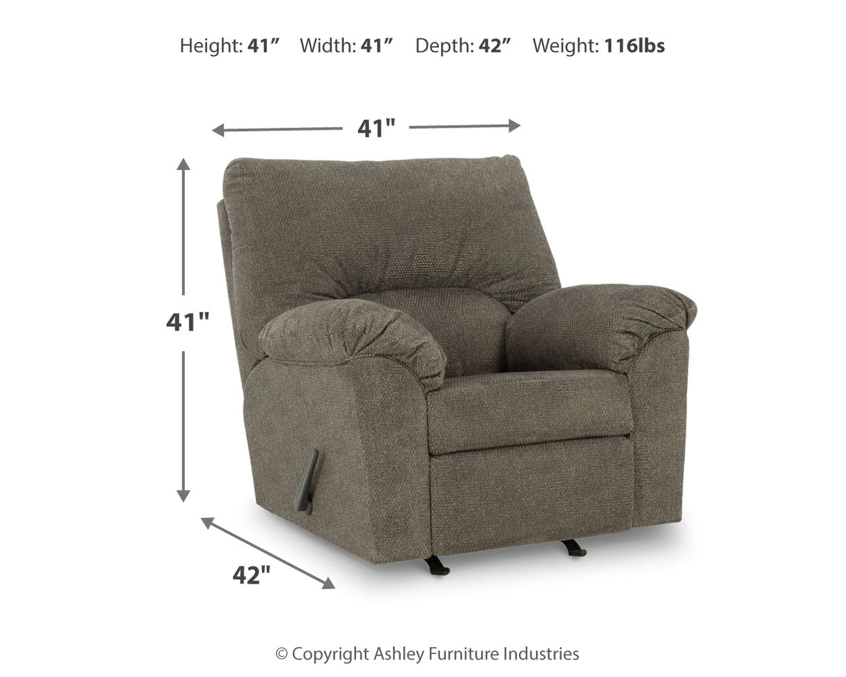 Norlou Sofa, Loveseat and Recliner in Flannel - PKG014499