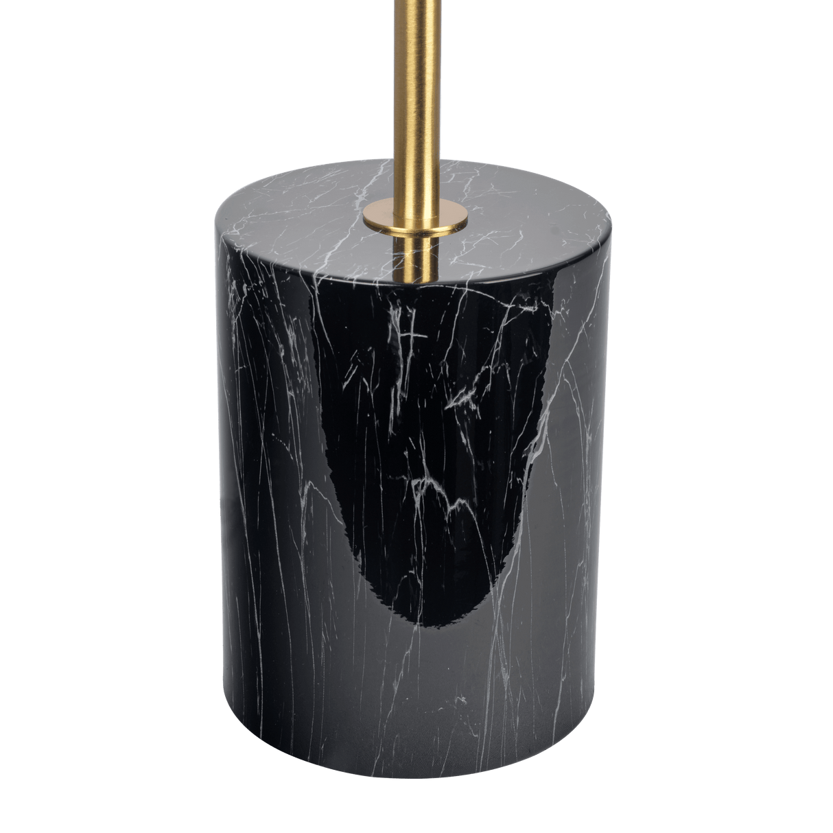 Nova Hydro Black Table Lamp with On/Off Switch Double Lamp with Faux Marble Base - TBL03700901