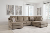 O'Phannon 2-Piece Sectional with Ottoman in Briar - PKG015794