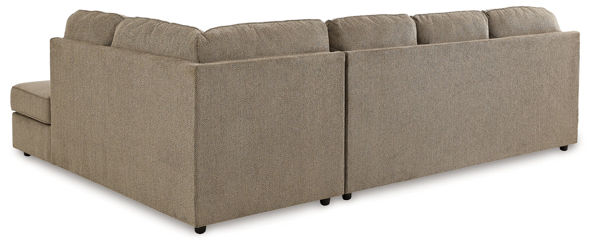 O'Phannon 2-Piece Sectional with Ottoman in Briar - PKG015794