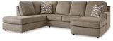 O'Phannon 2-Piece Sectional with Ottoman in Briar - PKG015795