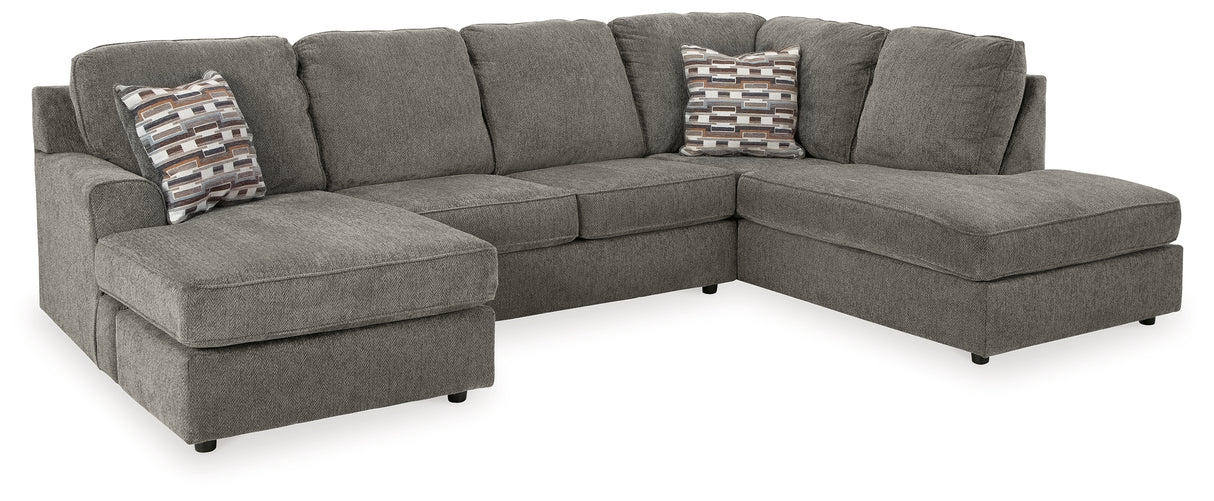 O'Phannon 2-Piece Sectional with Ottoman in Putty - PKG014855