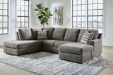 O'Phannon 2-Piece Sectional with Ottoman in Putty - PKG014856