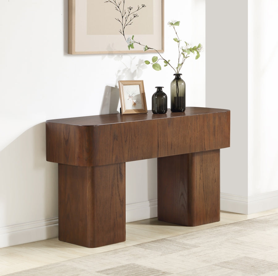 Oakmont Console Table Brown from Meridian - Luna Furniture