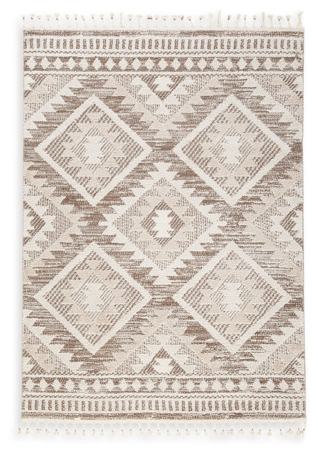 Odedale Tan/Cream Large Rug from Ashley - Luna Furniture