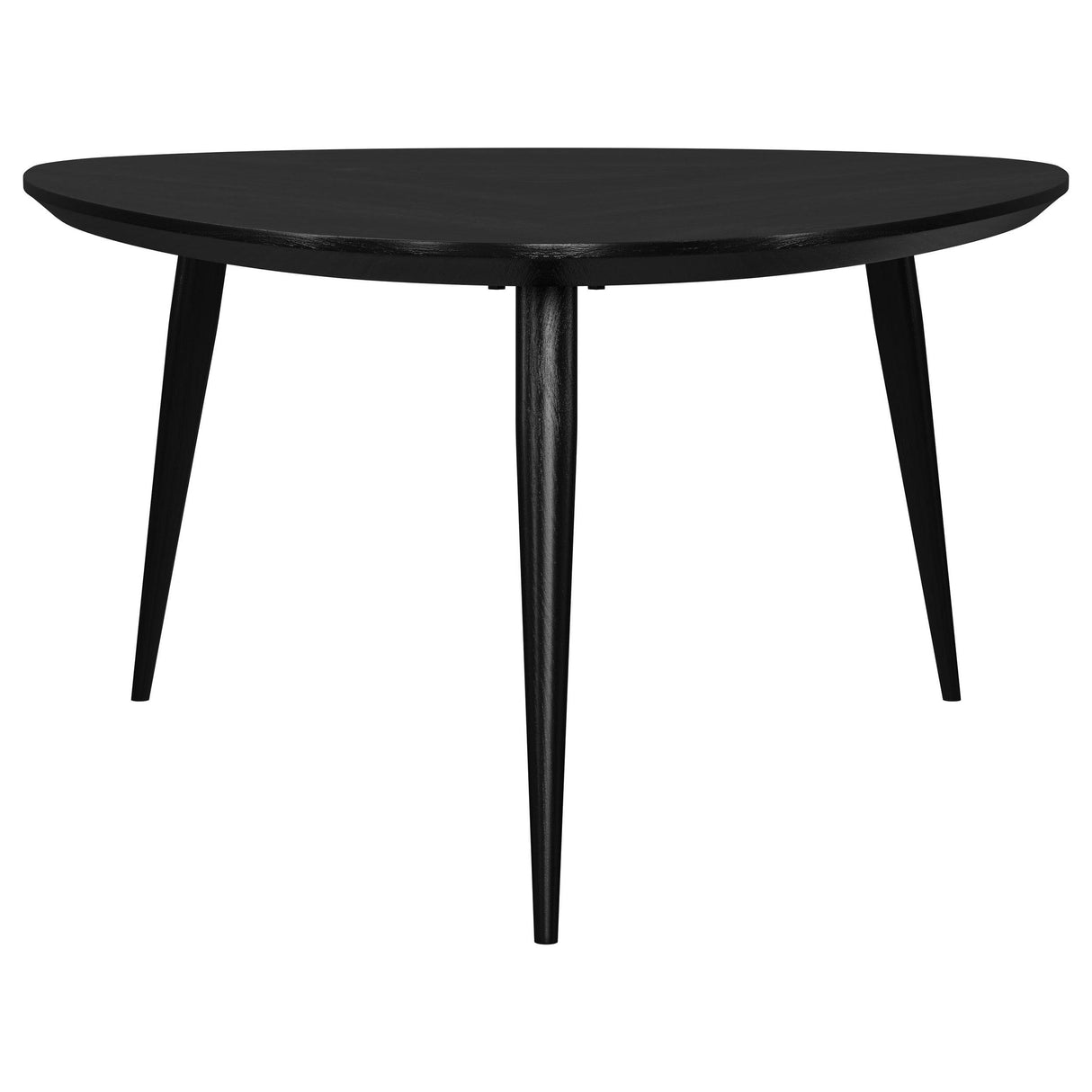 Odessa Triangular Solid Wood Coffee Table Black from Coaster - Luna Furniture