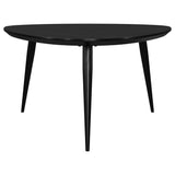 Odessa Triangular Solid Wood Coffee Table Black from Coaster - Luna Furniture