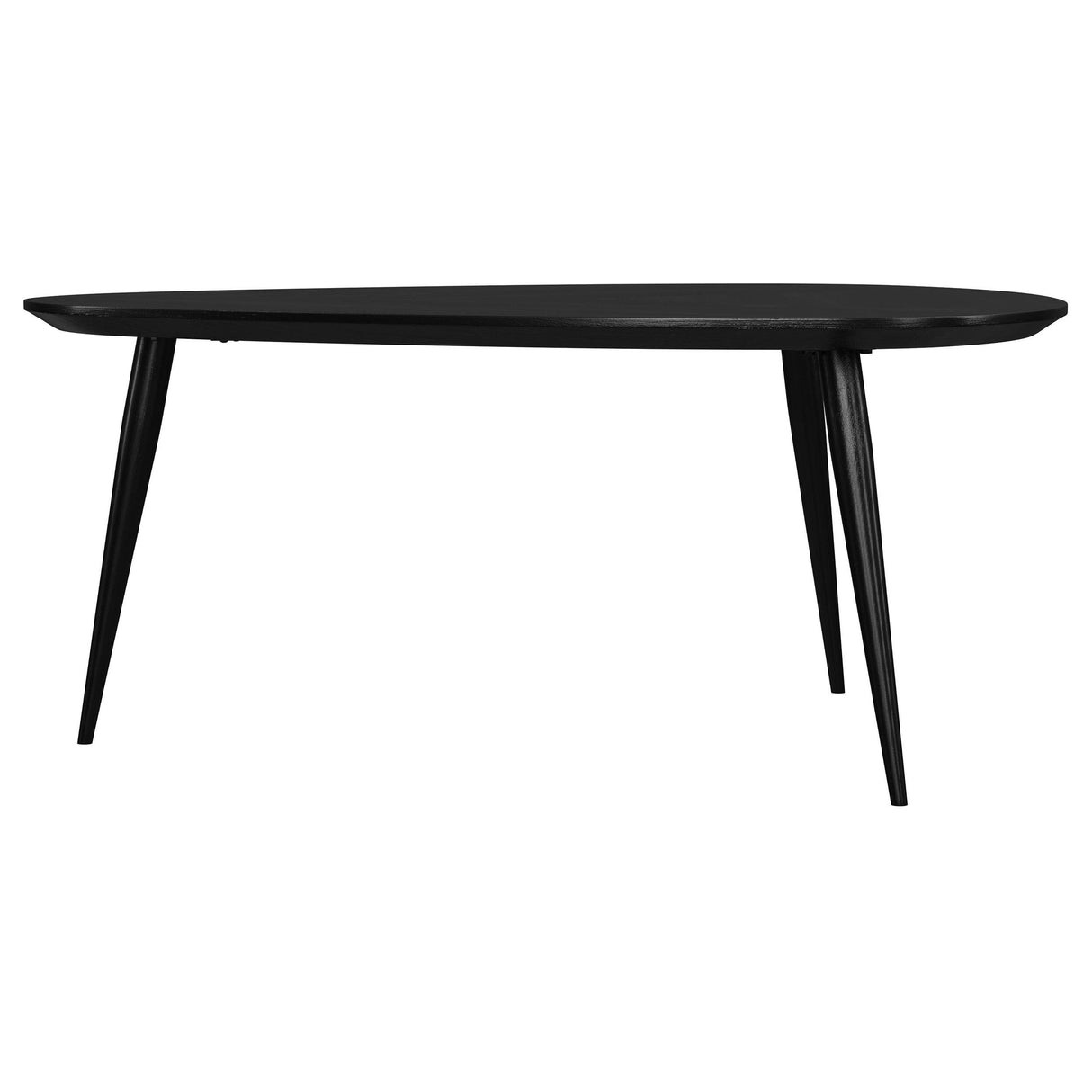 Odessa Triangular Solid Wood Coffee Table Black from Coaster - Luna Furniture