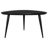 Odessa Triangular Solid Wood Coffee Table Black from Coaster - Luna Furniture