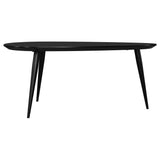 Odessa Triangular Solid Wood Coffee Table Black from Coaster - Luna Furniture