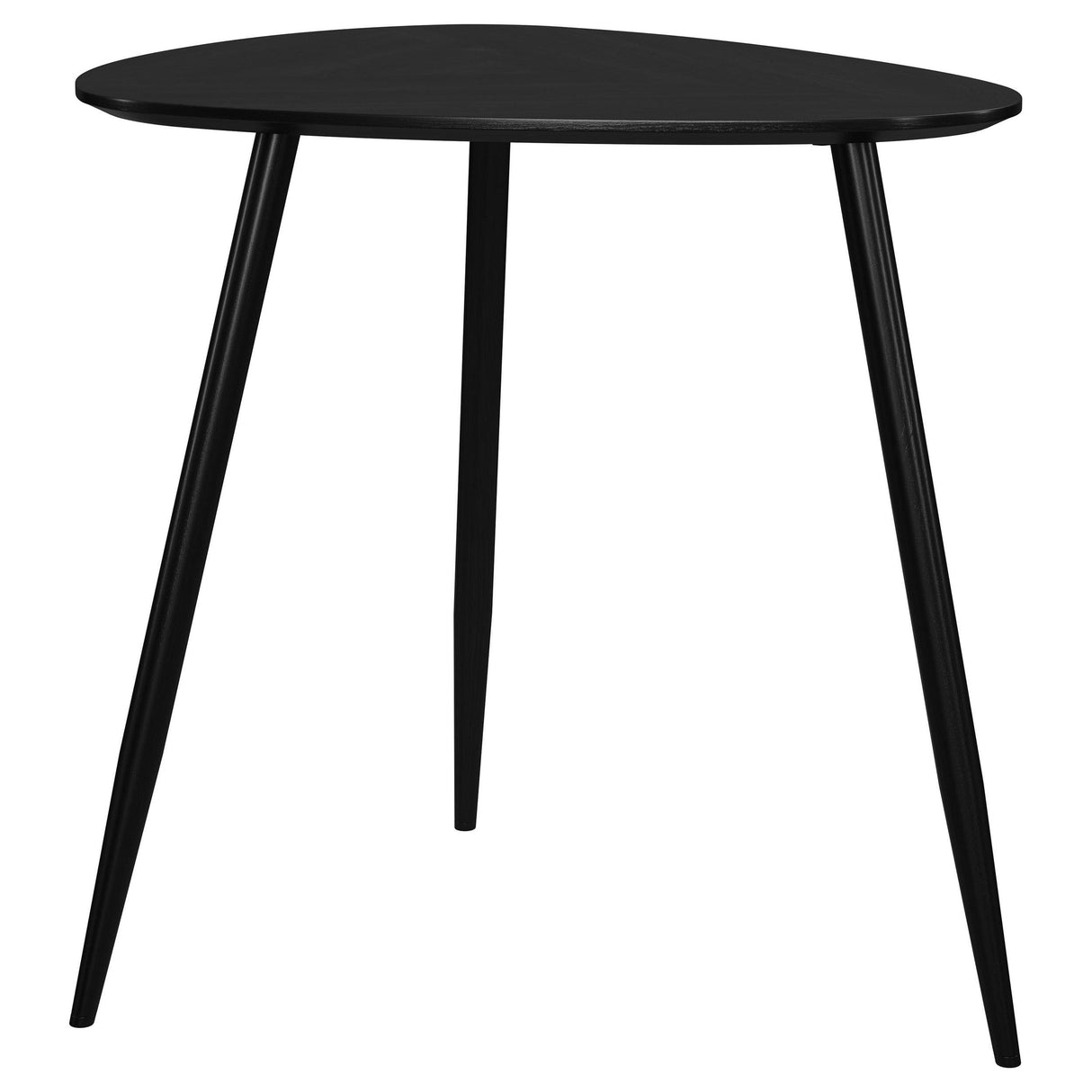 Odessa Triangular Solid Wood End Table Black from Coaster - Luna Furniture