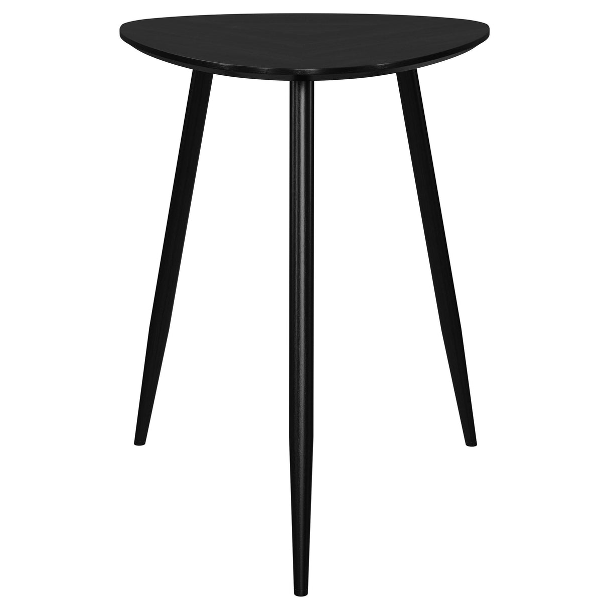 Odessa Triangular Solid Wood End Table Black from Coaster - Luna Furniture