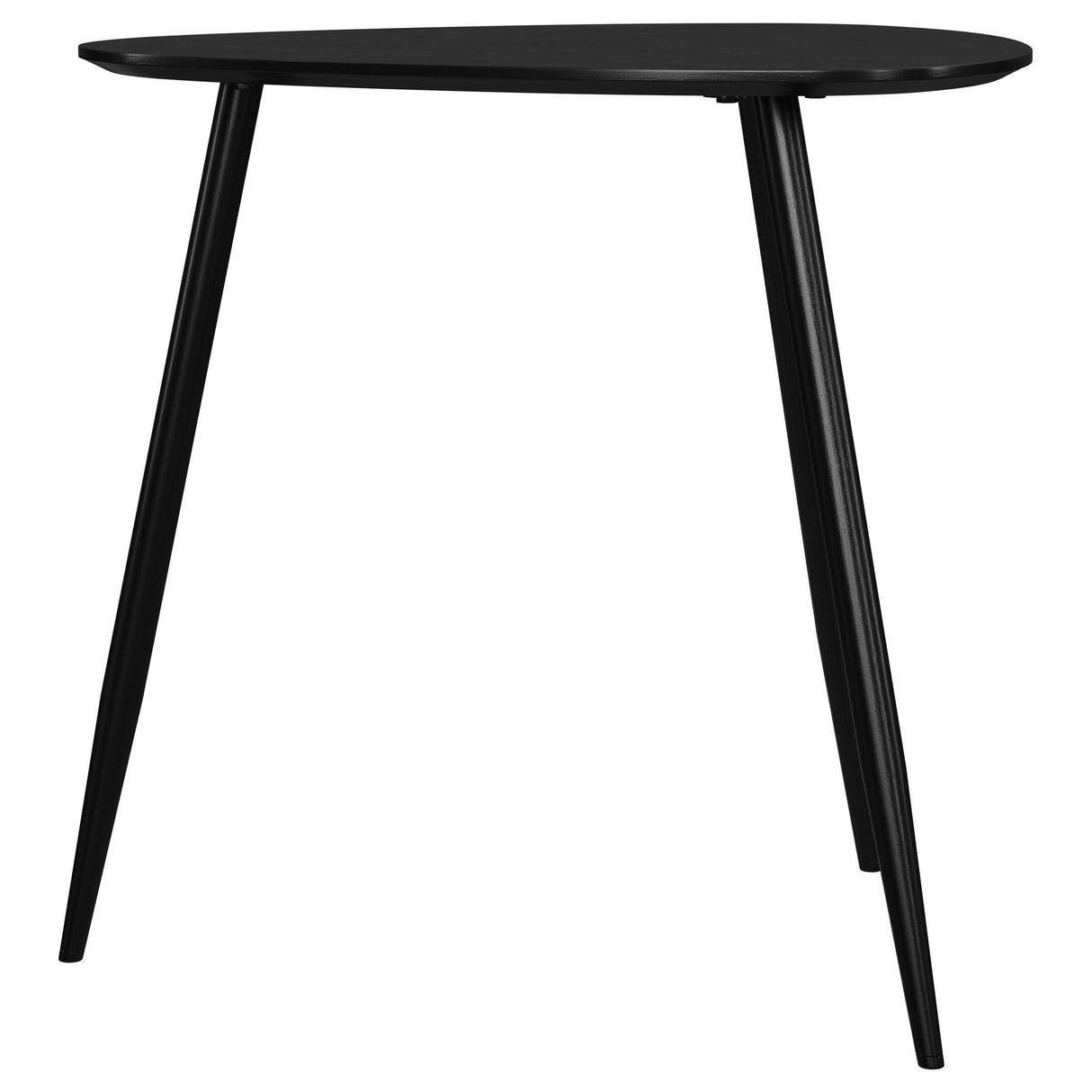 Odessa Triangular Solid Wood End Table Black from Coaster - Luna Furniture