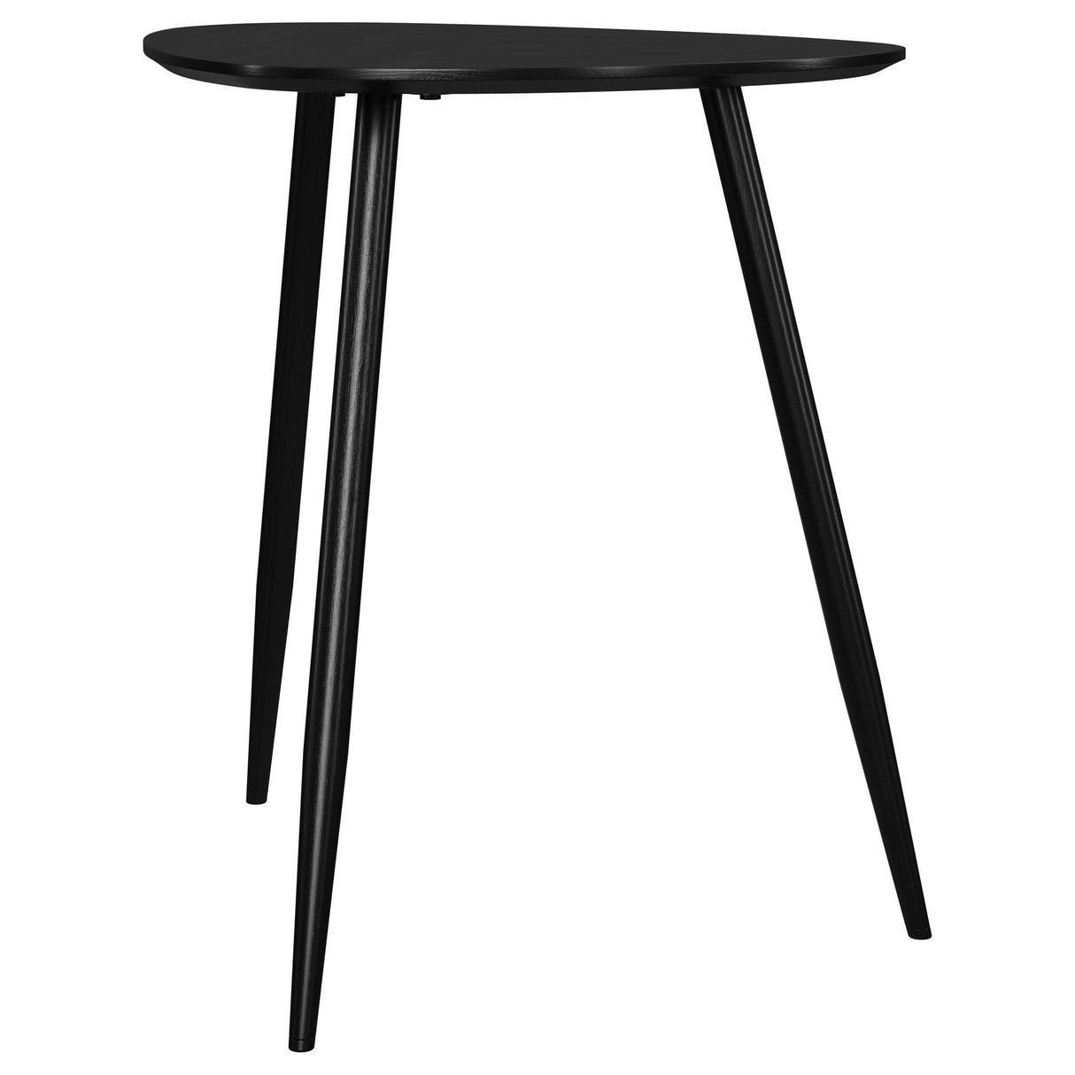 Odessa Triangular Solid Wood End Table Black from Coaster - Luna Furniture