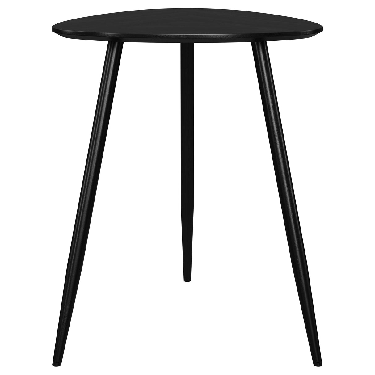 Odessa Triangular Solid Wood End Table Black from Coaster - Luna Furniture