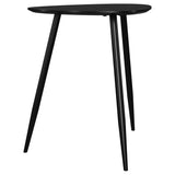 Odessa Triangular Solid Wood End Table Black from Coaster - Luna Furniture