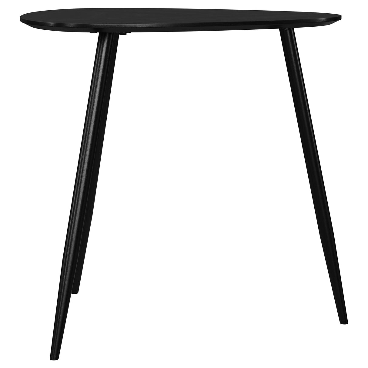 Odessa Triangular Solid Wood End Table Black from Coaster - Luna Furniture