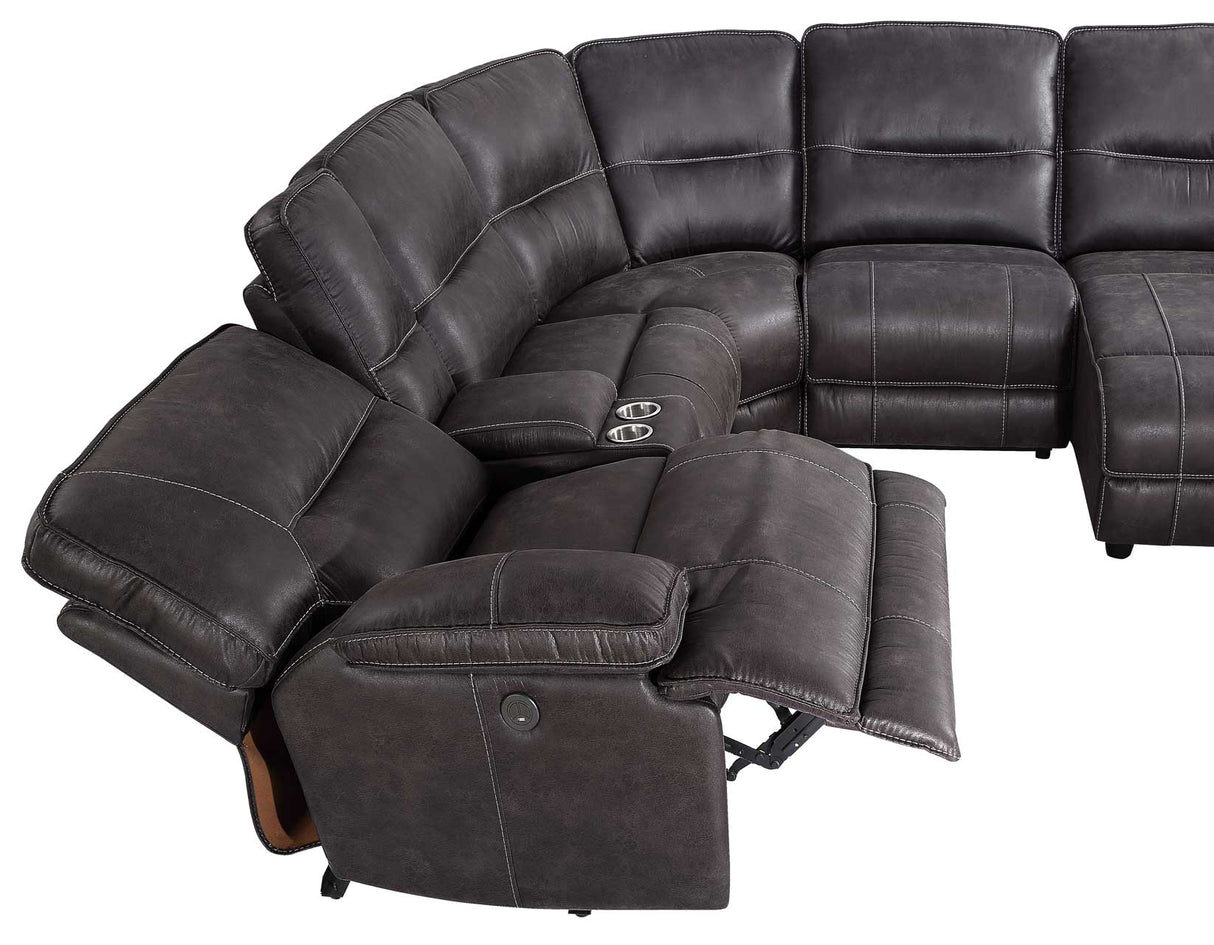 Ogden 6-Piece Power Sectional with RAF Recliner - SET | OG5150LRG | OG5150ARG | OG5150ACG | OG5150CG | OG5150WG | OG5150RRG