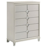 Olivia 5-drawer Bedroom Chest of Drawers Pearl White from Coaster - Luna Furniture