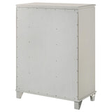 Olivia 5-drawer Bedroom Chest of Drawers Pearl White from Coaster - Luna Furniture