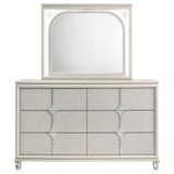 Olivia 6-drawer Dresser and LED Mirror Pearl White from Coaster - Luna Furniture