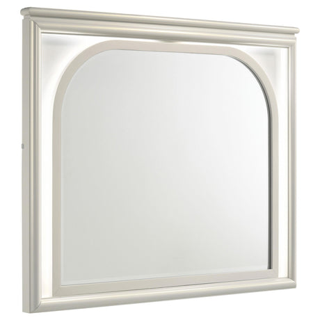 Olivia LED Dresser Mirror Pearl White from Coaster - Luna Furniture