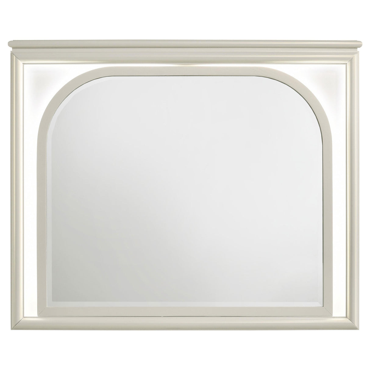 Olivia LED Dresser Mirror Pearl White from Coaster - Luna Furniture