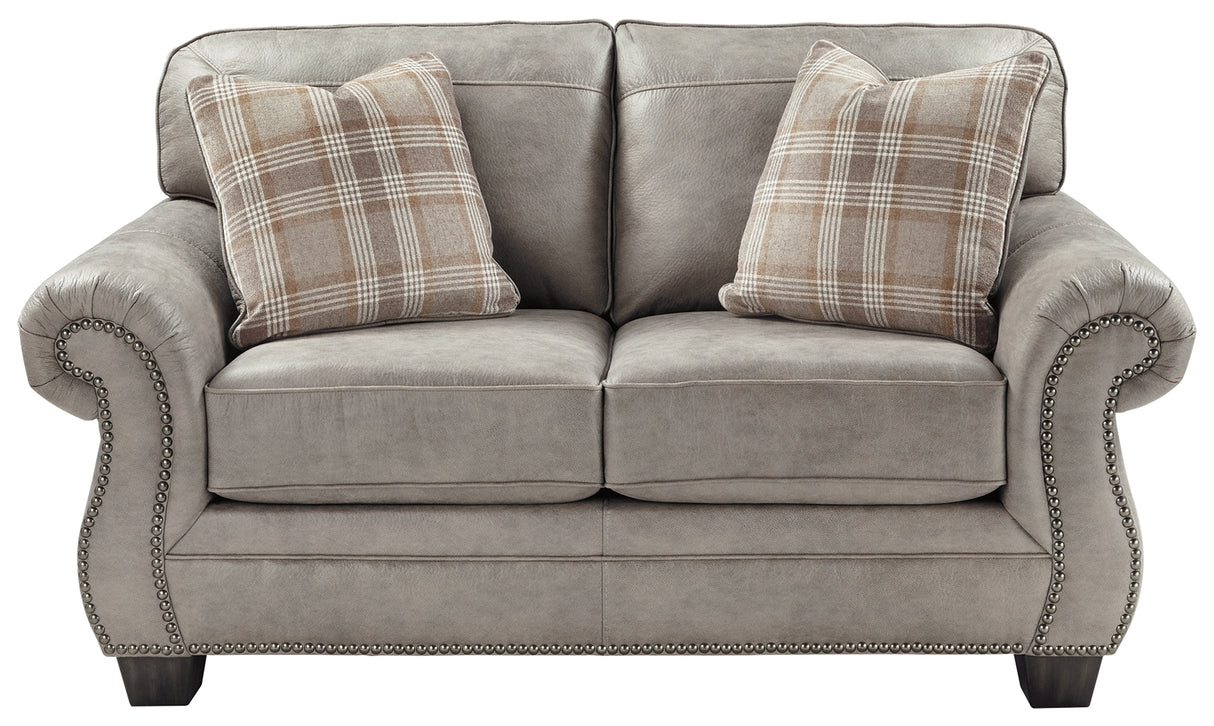 Olsberg Sofa and Loveseat in Steel - PKG001398