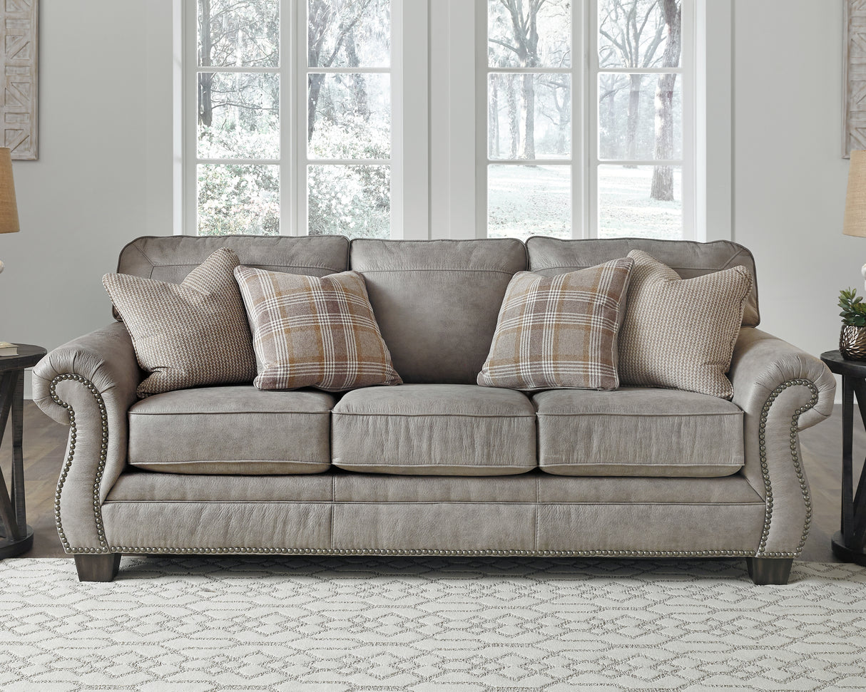 Olsberg Sofa and Loveseat in Steel - PKG001398