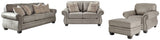 Olsberg Sofa, Loveseat, Chair and Ottoman in Steel - PKG007294