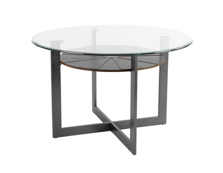 Olson 48 inch Round Glass Top Table from Steve Silver - Luna Furniture