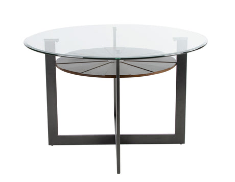 Olson 48 inch Round Glass Top Table from Steve Silver - Luna Furniture