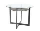 Olson 5 Piece Counter Set(Glass Counter Top Table & 4 Counter Chairs) from Steve Silver - Luna Furniture