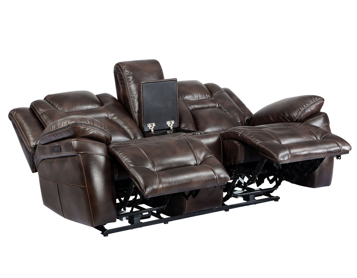 Oportuna Dual-Power Reclining Console Loveseat from Steve Silver - Luna Furniture