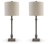 Oralieville 2-Piece Table Lamp Set in Distressed Gray - PKG015579