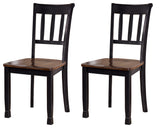 Owingsville 2-Piece Dining Room Chair in Black/Brown - PKG000071