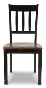 Owingsville 2-Piece Dining Room Chair in Black/Brown - PKG000071