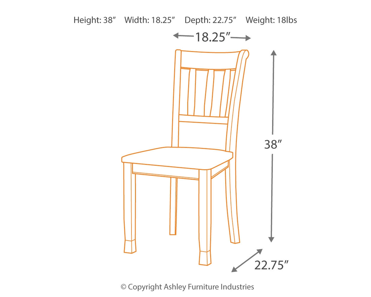 Owingsville Dining Table and 4 Chairs and Bench in Black/Brown - PKG002047