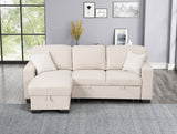 Pacific Beige Reversible Sectional With Pull-Out Bed from Happy Homes - Luna Furniture