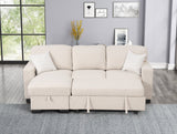 Pacific Beige Reversible Sectional With Pull-Out Bed from Happy Homes - Luna Furniture