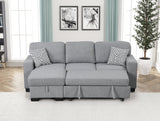 Pacific Gray Reversible Sectional With Pull-Out Bed from Happy Homes - Luna Furniture