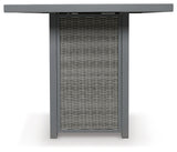 Palazzo Outdoor Bar Table and 6 Barstools in Gray from Ashley - Luna Furniture