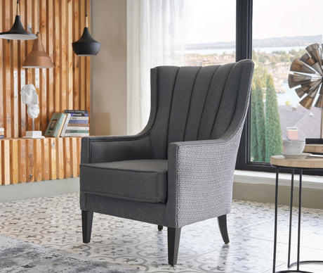 Palmer Accent Armchair (Corvet  Anthracite) - 15-PAL-201183-01-0