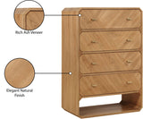 Parker Ash Veneer Chest in Natural from Meridian - Luna Furniture