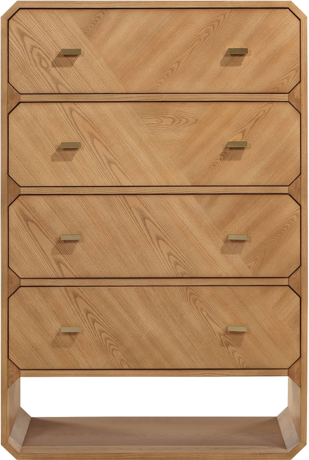 Parker Ash Veneer Chest in Natural from Meridian - Luna Furniture