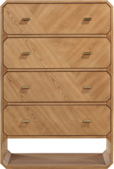 Parker Ash Veneer Chest in Natural from Meridian - Luna Furniture