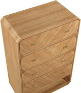 Parker Ash Veneer Chest in Natural from Meridian - Luna Furniture