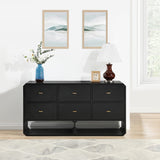 Parker Ash Veneer Dresser in Black from Meridian - Luna Furniture